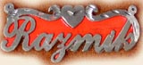  Silver,10k,14k,18kgold name plates,pendants,color