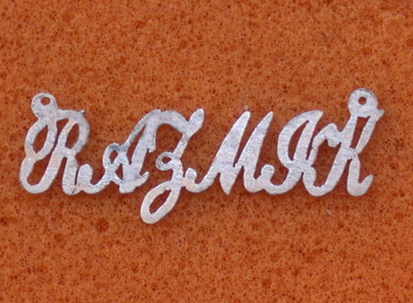  Silver,10k,14k,18kgold name plates,